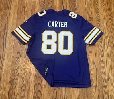 Camiseta deportiva de fútbol americano retro retirada Nike clásica de los Minnesota Vikings Cris Carter XL Foto 1 de 4