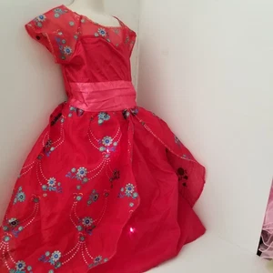 ¡Se enciende! ¡Toca música! Disfraz de Princesa Roja Frozen Personaje Anna Talla 4-6X - Imagen 1 de 15