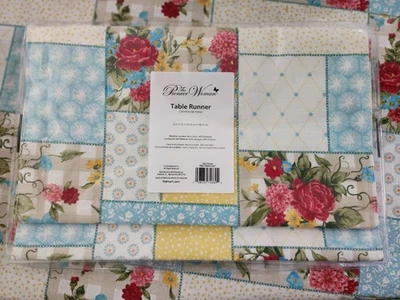 Pioneer Woman Inspired *Sweet Rose Patchwork* Table Runner Tablecloth Decor - Image 1 of 2