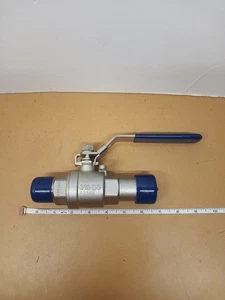 Data Industrial 1.5 To 1.25 Inch 316SS Double Male Ball Valve Quarter Turn - Picture 1 of 12