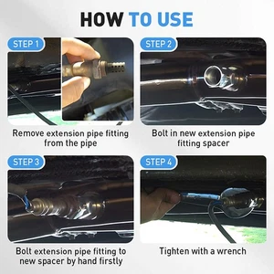 4PCS Stainless Steel Extension Pipe Fitting Length 1.8 Inch Thread Size M18×-mx - Picture 1 of 9