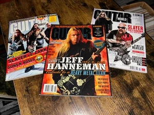 Slayer -Guitar World Lot Of 3 Magazines Jeff Hanneman Poster/tribute/tabs - Picture 1 of 14