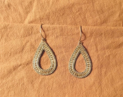  Deslumbrantes Brincos Vintage Anna Beck em Forma de Lágrima GUC, MUITO RARAMENTE LISTADOS! - Imagem 1 de 4