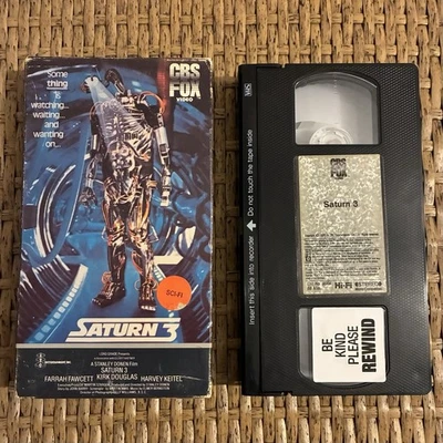 Saturn 3 VHS Tape 1980 CBS FOX Sci Fi Horror Movie Kirk Douglas Farrah Fawcett - Image 1 of 4