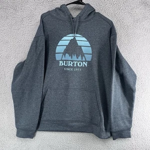 Sudadera con Capucha Burton Gris Gráfico Hombres Talla Grande Esquí Patinador Aire Libre Senderismo 5A - Imagen 1 de 8
