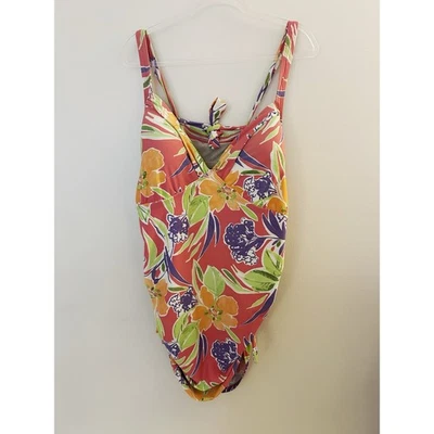 Lane Bryant Multicolor Tankini Top Adjustable Straps Padded Bra Plus Size 28 - Image 1 of 4