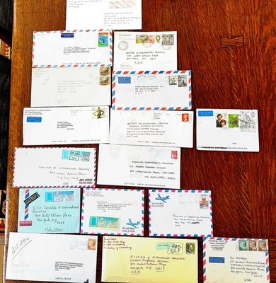 1980s Covers to US 1 Portugal, 2 Vatican, 2 Island, 3 UK, 5 France, 3 Luxembourg - Image 1 of 2