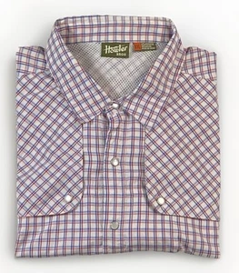 Howler Brothers Shirt Men’s XXL Plaid Checked Pearl Snap Vented Long Sleeve - Picture 1 of 15