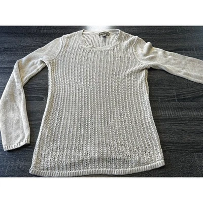 Suéter Tommy Bahama XS malha manga longa bege leve casual - Imagem 1 de 4