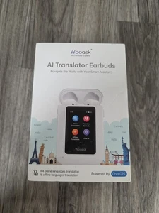 Wooask Traduttore AI Ricaricabile Transbuds - Alimentato da Chat GPT - Bianco - Foto 1 di 5