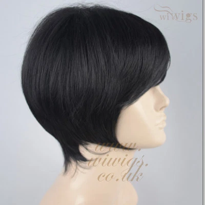 Wiwigs Classic Posh Bob Jet Black Summer Style Skin Top Ladies Wig