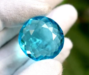 Natural Water Blue Aquamarine 90 CT Pear Shape Loose Certified Gemstone - Picture 1 of 12