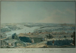 Joseph & Peter SCHAFFER (XVIII-XIX) Veduta di Nussdorf contro Vienna - Foto 1 di 20