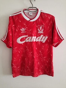 Liverpool Home Football Shirt Jersey 1989 1990 1991 Adidas Size M - Picture 1 of 24