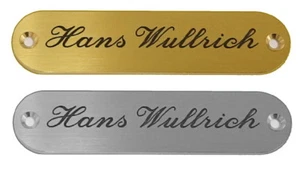 Messing od-Alu-Namensschild-85 x 20 mm-Türschild-Schild-Klingelschild-mit Gravur - Bild 1 von 4