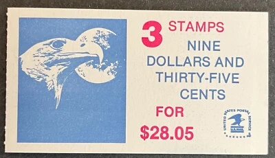 BK140B EAGLE & MOON (1909a) Booklet of 3 US $9.95 Stamps MNH - Image 1 of 2