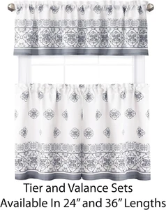 Fabric Shower Curtain, 70 Inch Wide X 72 Inch Long, Mykonos Grey Mediterranea... - Picture 1 of 1