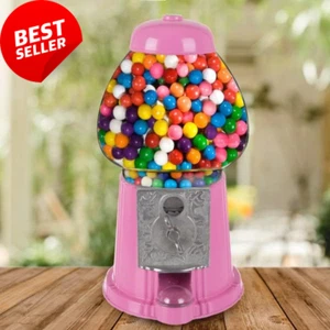 15" Gumball Machine Coin Bank Candy Dispenser Glass Globe Metal Base - Picture 1 of 12