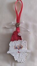 Santa Clause wooden 2inX4in hand painted Ornament gift