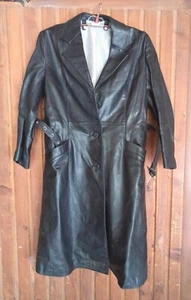 echt leder jacke mantel schwarz - Bild 1 von 3