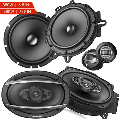 2X Componente Pioneer TS-A1607C 6.5" 2 vías 350W + 2X TS-A6960F 450W 6"x9" coaxial Foto 1 de 4