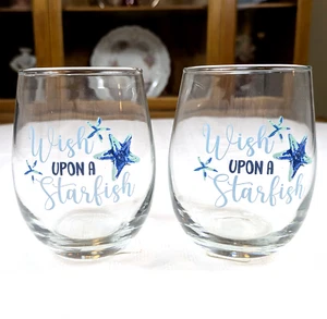 4er Set Royal Norfolk "Wish Upon a Star" kurze Glas Tassen stiellos Wein Neu - Bild 1 von 8