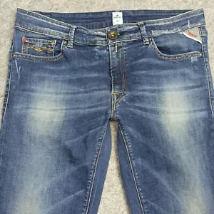 Replay LUZ Womens Skinny Jeans W32 L32 (Label: W33) Blue Slim Skinny Mid WX-689E - Picture 1 of 13
