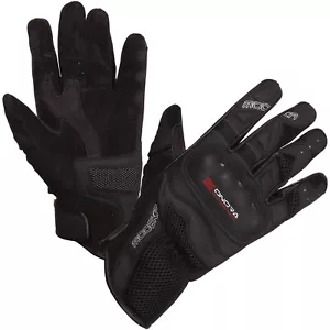 Motorrad Handschuhe K10 - Modeka Sonora Sommer Leder - schwarz-rot - Bild 1 von 3