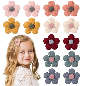14 Pcs Baby Hair Clips Baby Girl Flowers Hair Clips Cute Non Slip Hair Snap B... - Picture 1 of 6