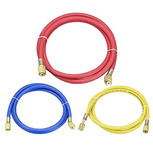 AC HVAC Air Conditioning Refrigeration Manifold Gauge Charging Hoses 1/4'' SAE - Picture 1 of 15