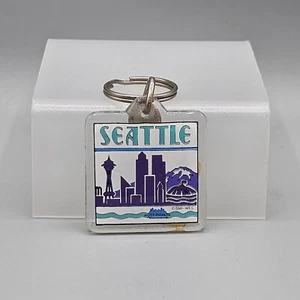 Seattle Washington Acrílico Lucite Llavero Skyline Aguja Espacial - Imagen 1 de 3