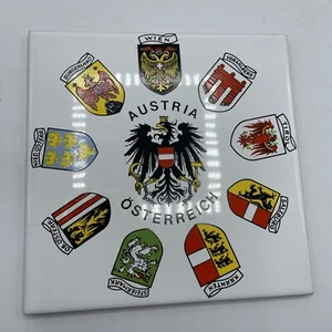 Vintage German Germany Austria Osterreich Coat Arms Tile Ragno Italy - Picture 1 of 7