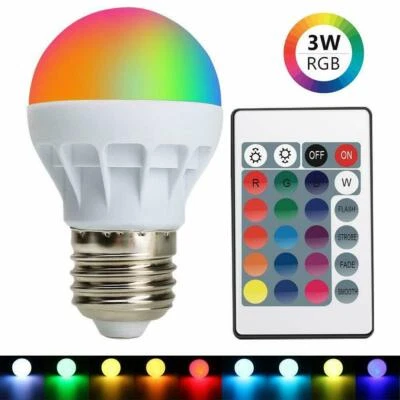 3W E27 16 Colores RGB Magic LED Spot Bombilla Lámpara Control Remoto para Decoración del Hogar Foto 1 de 4