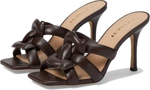 Coach Kellie Leather Sandal Heel Size 6 B Color Maple $185 NEW in Box! - Picture 1 of 7