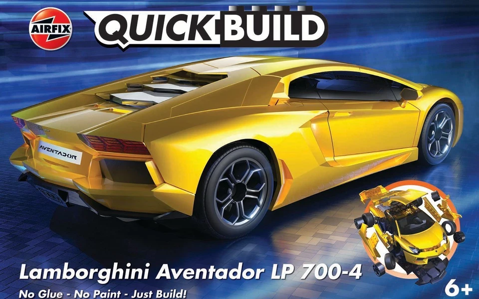 QUICKBUILD Lamborghini Aventador LP700-4 - Yellow Airfix J6026 - Image 1 of 1