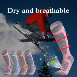 Long Warm Breathable Ski Waterproof Socks Thicken Winter Sports Men Women Child - Picture 1 of 16