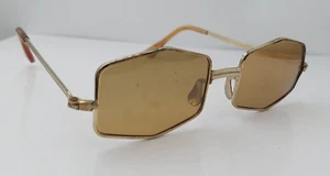 Vintage Foster Grant FF77 Gold Geometric Metal Sunglasses USA FRAMES ONLY - Picture 1 of 6