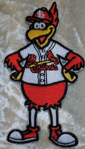 St. Louis Cardinals 3.5" Fredbird Mascot Iron On Embroidered Patch~FREE SHIP!!~ Cover