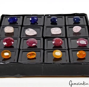 16 Pcs Multi Color Mixed Cut Natural Precious Gemstones Wholesale Dispersal Lot - Picture 1 of 5