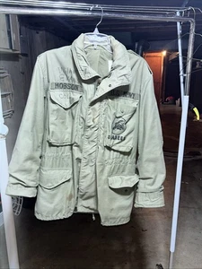 Vintage US Navy Seabees M-65 Field Jacket Mens Small Regular OG-107 Vietnam Era - Picture 1 of 8