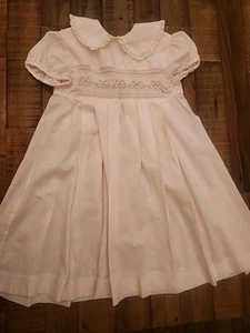 Vintage Laura's Classics Girls Size 6 Pink Smocked Easter To Summer Dress - Picture 1 of 16