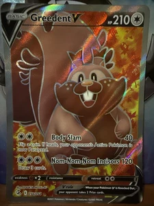 Greedent V (Full Art) 256/264 Swsh08: Fusion Strike Holo - Picture 1 of 2