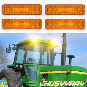 4x LED Cab Light Amber AR60250 For Cotton Pickers 484, 7440, 7445, 9900, 9910 - Picture 1 of 9