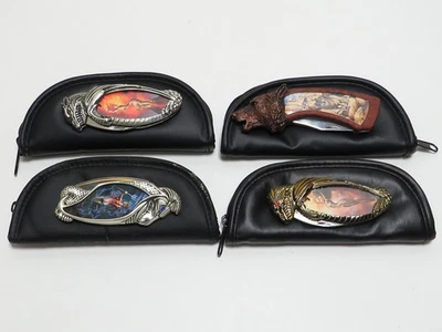 4pc LOT OF FRANKLIN MINT COLLECTOR KNIVES KNIGHTSTONE COLLECTIONS w/CASES** - Image 1 of 4