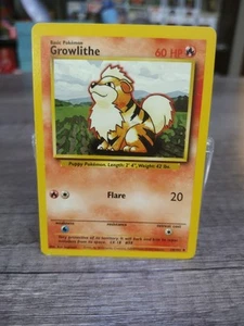 Pokemon Growlithe 028/102 Base Set Regular - Picture 1 of 2