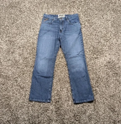 Pantalones de mezclilla Ariat para hombre 34x32 azul M4 tiro bajo corte bota elásticos lavado medio Foto 1 de 4
