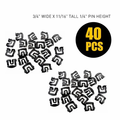 C5ZZ6543413-B 40X For Ford Windshield Rear & Window Trim Molding Clips-1964-1993 - Image 1 of 4