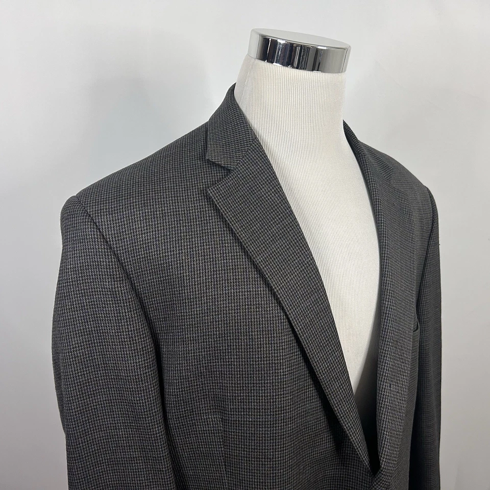 Abrigo deportivo Pronto Uomo 48R 100 % lana pata de gallo gris azul dos botones ventilados Foto 1 de 4