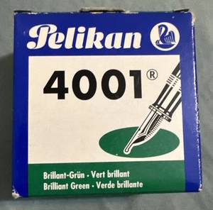 Pluma Estilográfica Pelikan 4001 Vintage Azul-Negro Tinta 30 ml - Hecha en Alemania Occidental - Imagen 1 de 3
