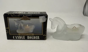 World Showcase Frosted Unicorn Candle Vintage  - Picture 1 of 4